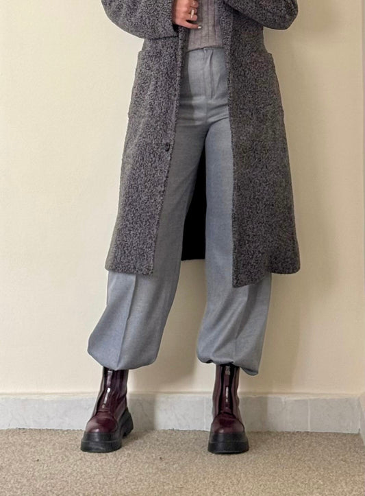 Gray full length pants